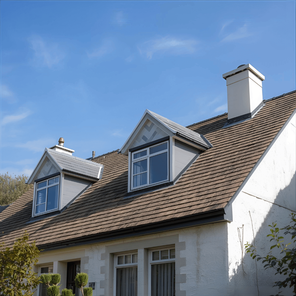 New tile roof replaced